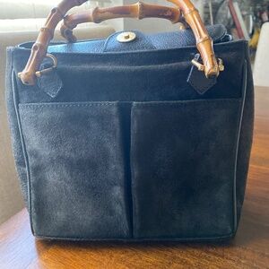 Gucci Bamboo 2-way suede Leather Mini Tote Bag